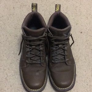 Dr. Marten’s brown boots. Docs!